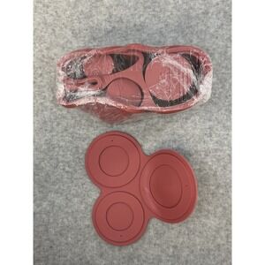 Silicone Ice Cube Tray Ice Mold For Stanley Cups Red With Lid